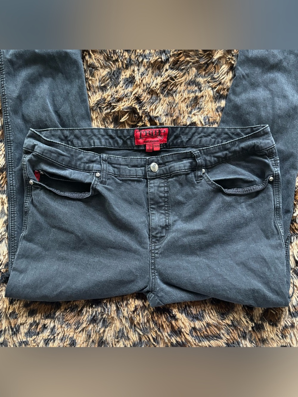 TRIPP NYC High-Waisted Black Distressed Ripped Skinny Jeans - Picture 4 of 5